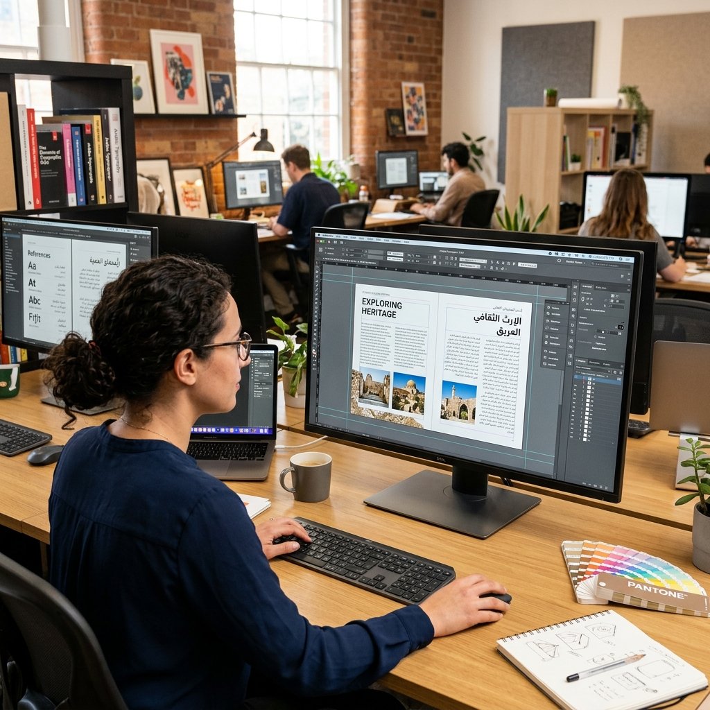 Desktop publishing and typesetting in Adobe InDesign